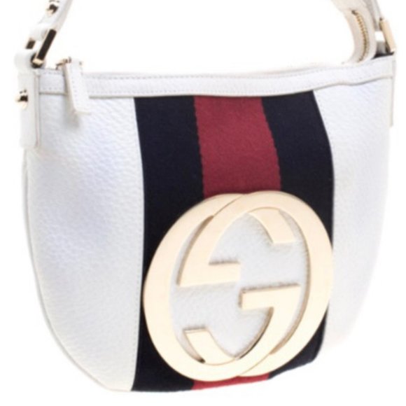 GUCCI White Leather Blondie Hobo Bag - Picture 6 of 7